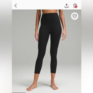 Lululemon Athletica High-Rise Black Cropped Leggings 23’
